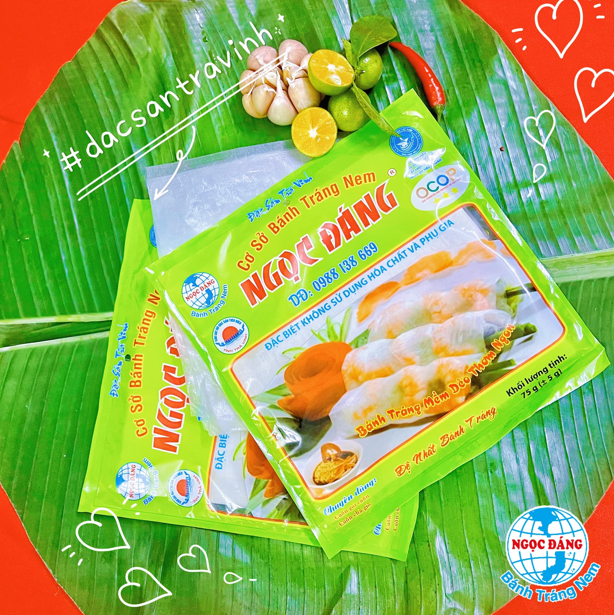 combo 20 bịch Bánh tráng nem Ngọc Đáng