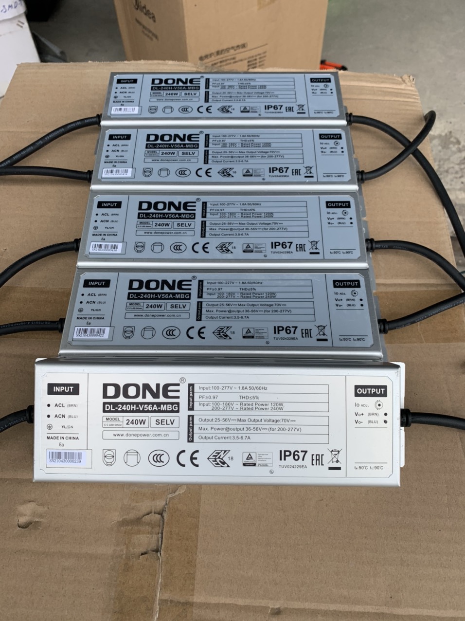 Driver LED DONE 240W chính hãng cho lắp ráp đèn LED