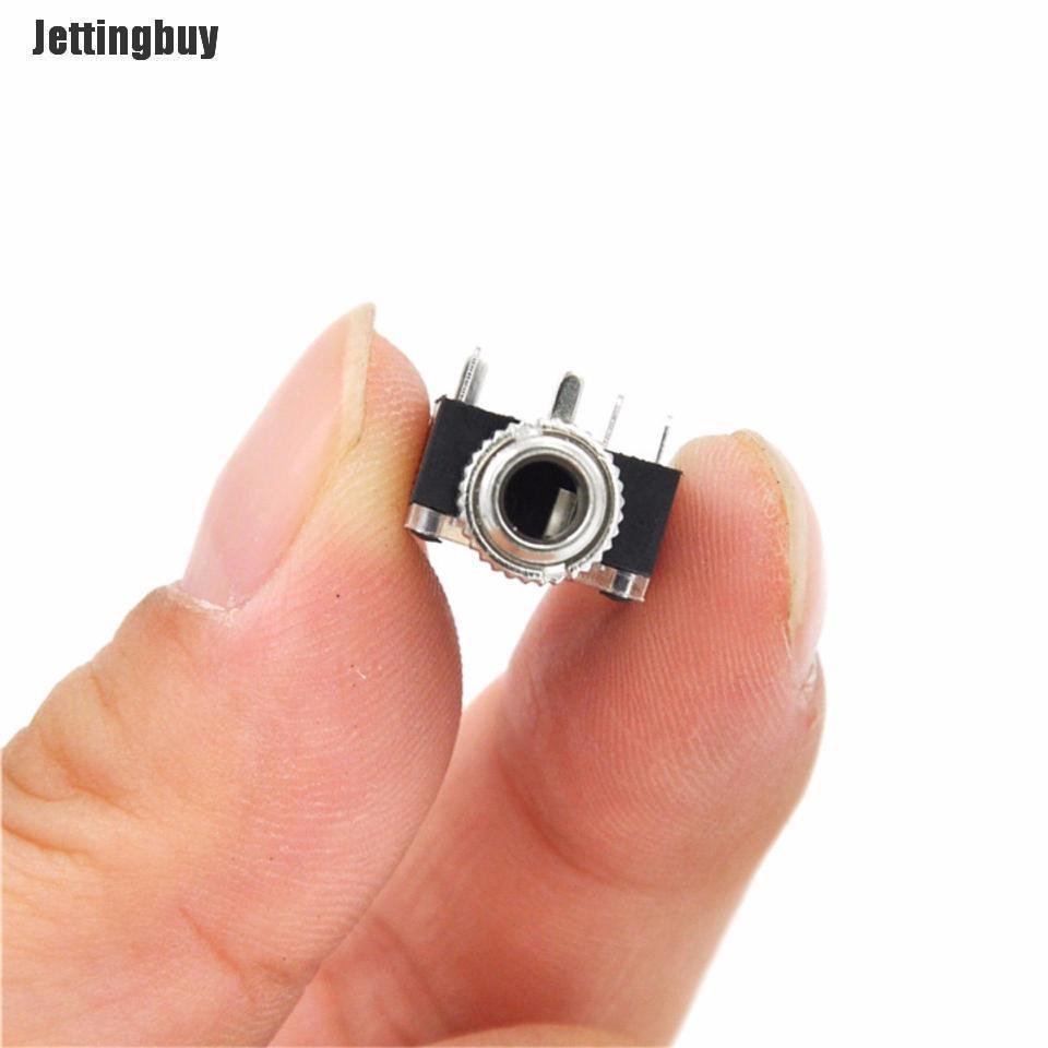 Jettingbuy 10 Chiếc Giắc Cắm Tai Nghe Âm Thanh Nổi 3.5Mm Kèm Đai Ốc 5 Chân Gắn Bảng Mạch In Pcb