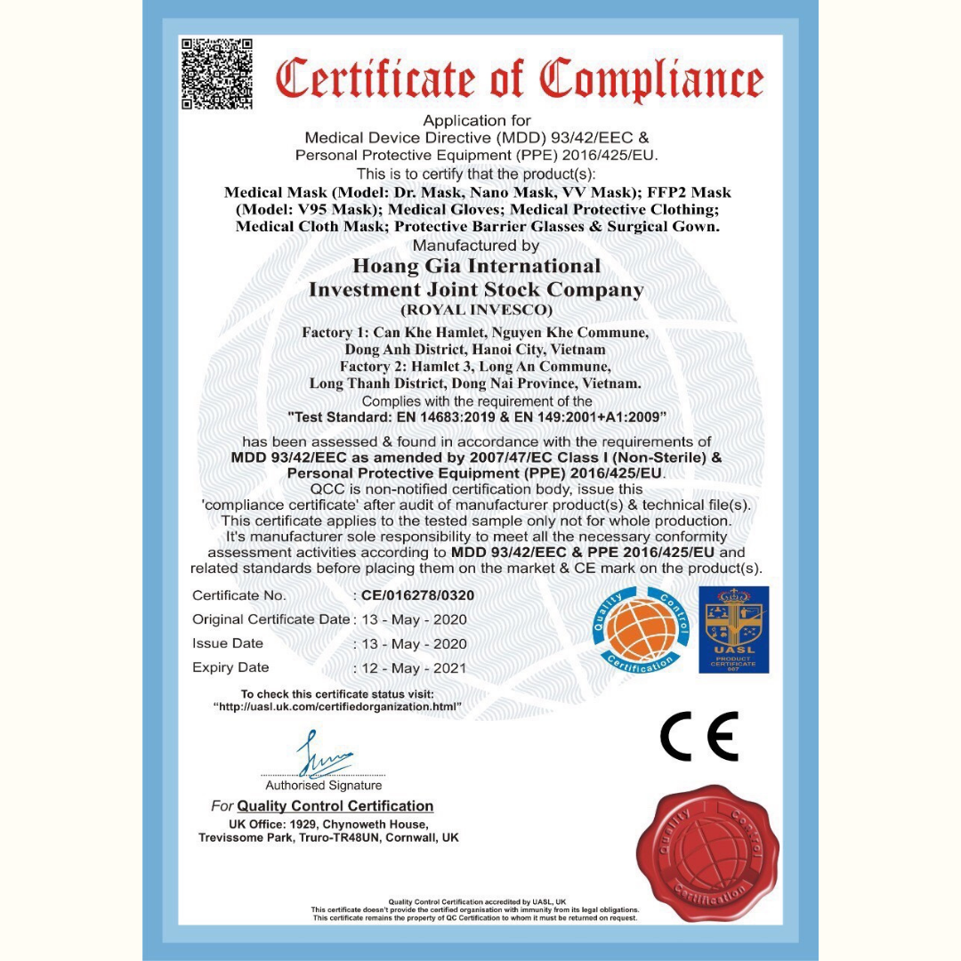 Khẩu trang y tế V95 - 1 cái (1 chiếc)