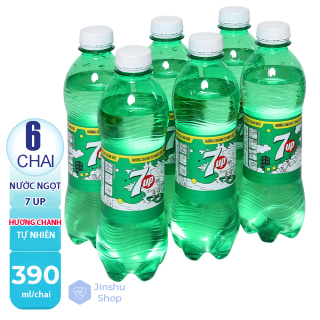Fresh [HCM][ SẢNG KHOÁI TỨC THÌ ] - FREESHIP -GIẢM THÊM 10K - Combo 6 chai nước ngọt 7 Up vị chanh 390ml (Date mới)-[ 12.12 Hot Deals ] thumbnail