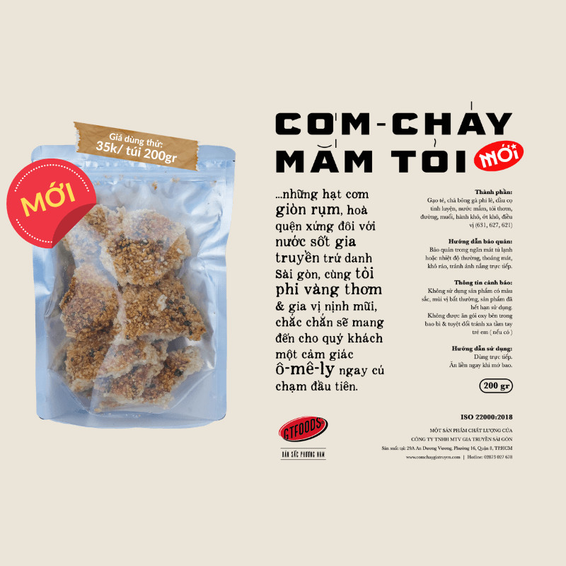 Cơm Cháy Mắm Tỏi 200gr