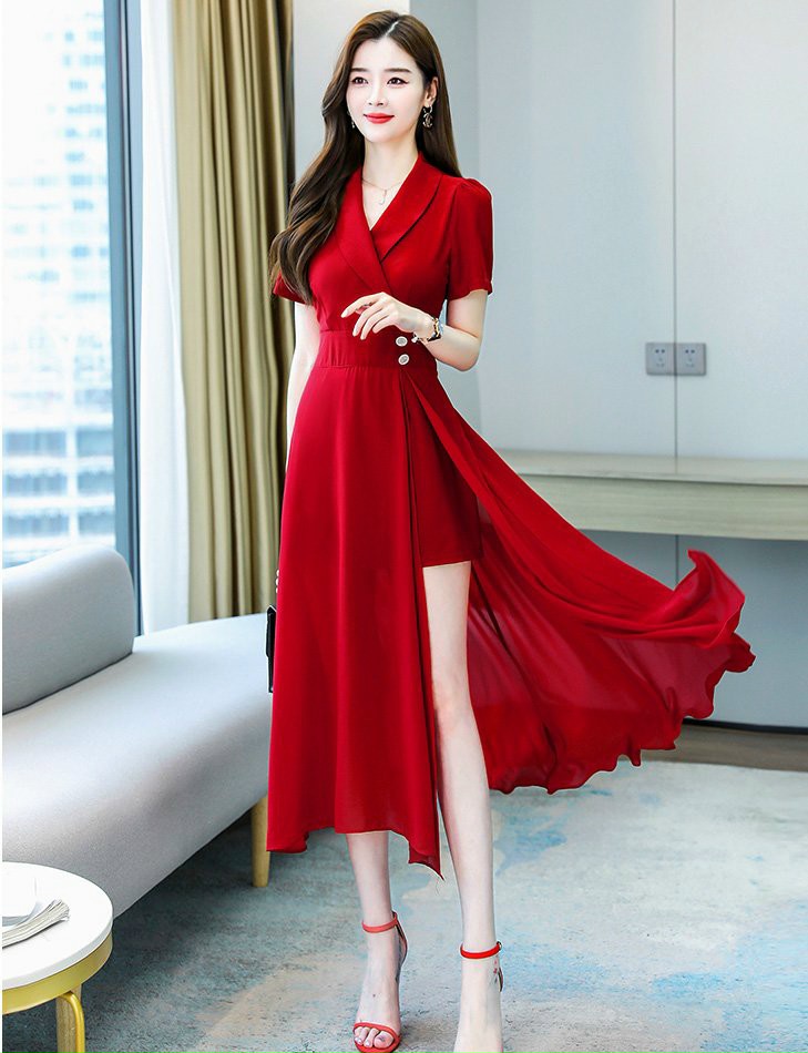 ĐẦM XÒE CỔ VEST XẺ TÀ - YB221251