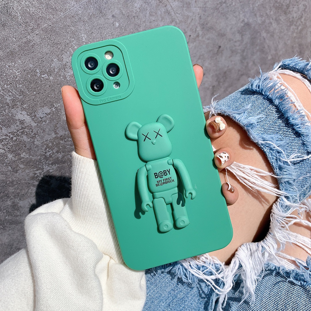Ốp Lưng Basic Camera Nổi - Mẫu B@BY BE@RBRICK 2 ( Kèm Giá Đỡ Hình Gấu )
