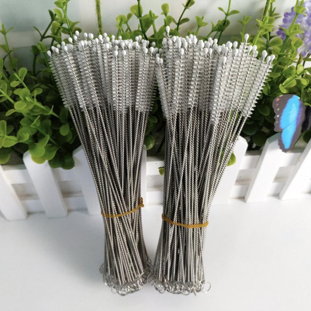 Que Cọ Rửa Ống Hút, Cọ vệ sinh ống hút bằng thép không gỉ, uốn cong dễ dàng