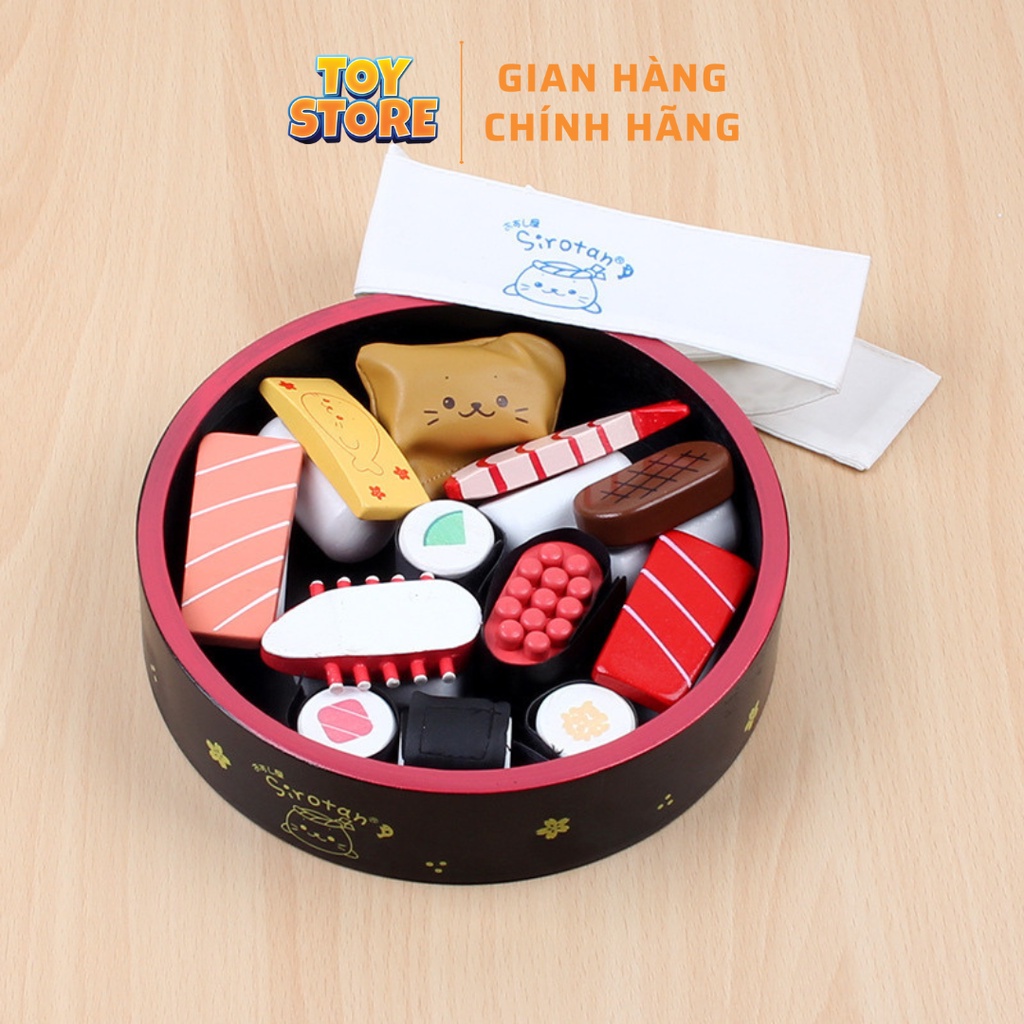 Đồ chơi nấu ăn phong cách Nhật Bản hộp Sushi cao cấp bằng gỗ cho bé toystore FUDAER