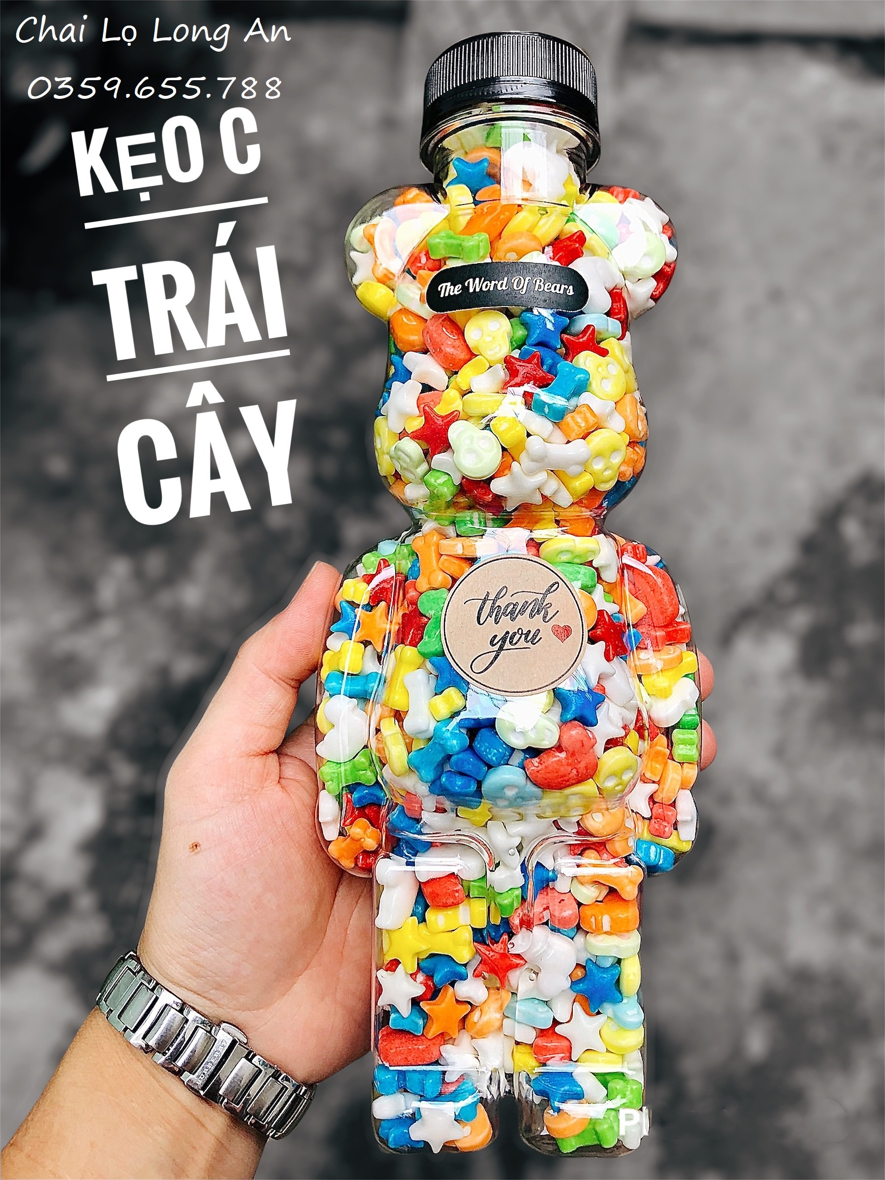 CHAI NHỰA GẤU BEARBRICK 500ML