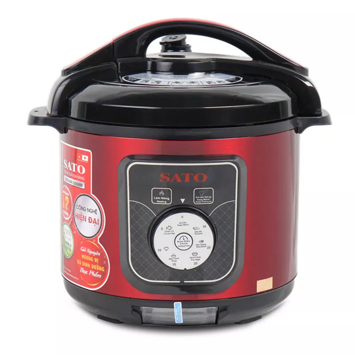 Nồi áp suất đa năng sato 6as011 dung tích 6.0l, công suất 1000w, bảo hành 12 tháng