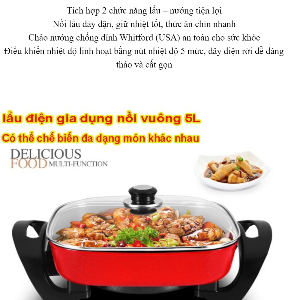 Nồi lẩu điện đa năng nhật bản