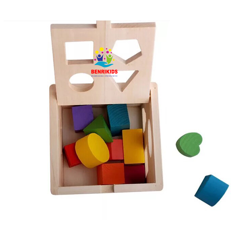 Toy set drop shaped wooden themed help your baby develop observation ability