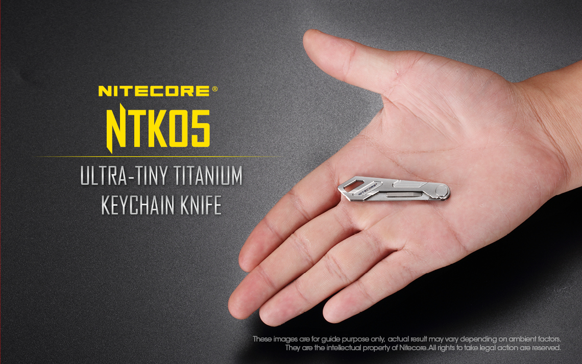 Móc khóa Dao rọc giấy Nitecore NTK05 Titanium