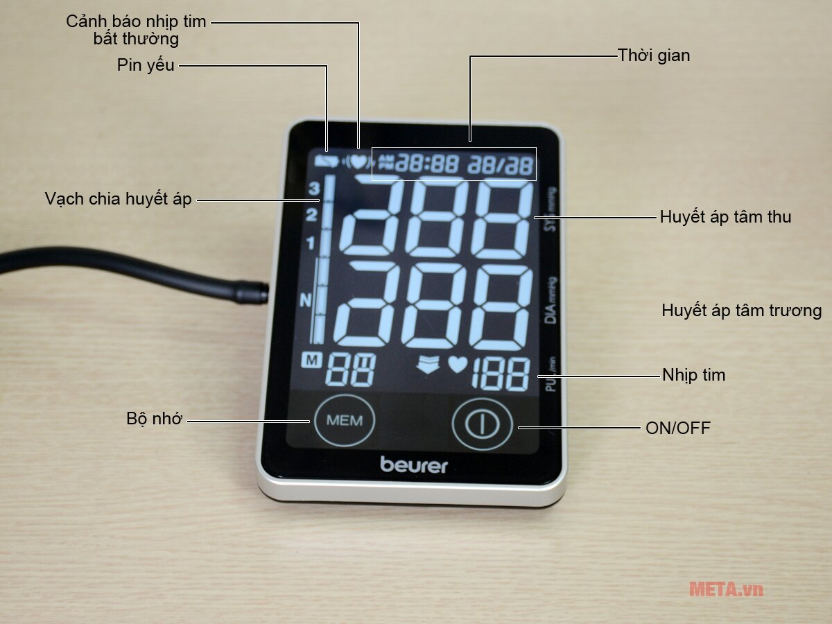 Máy đo huyết áp bắp tay Beurer Đức BM58