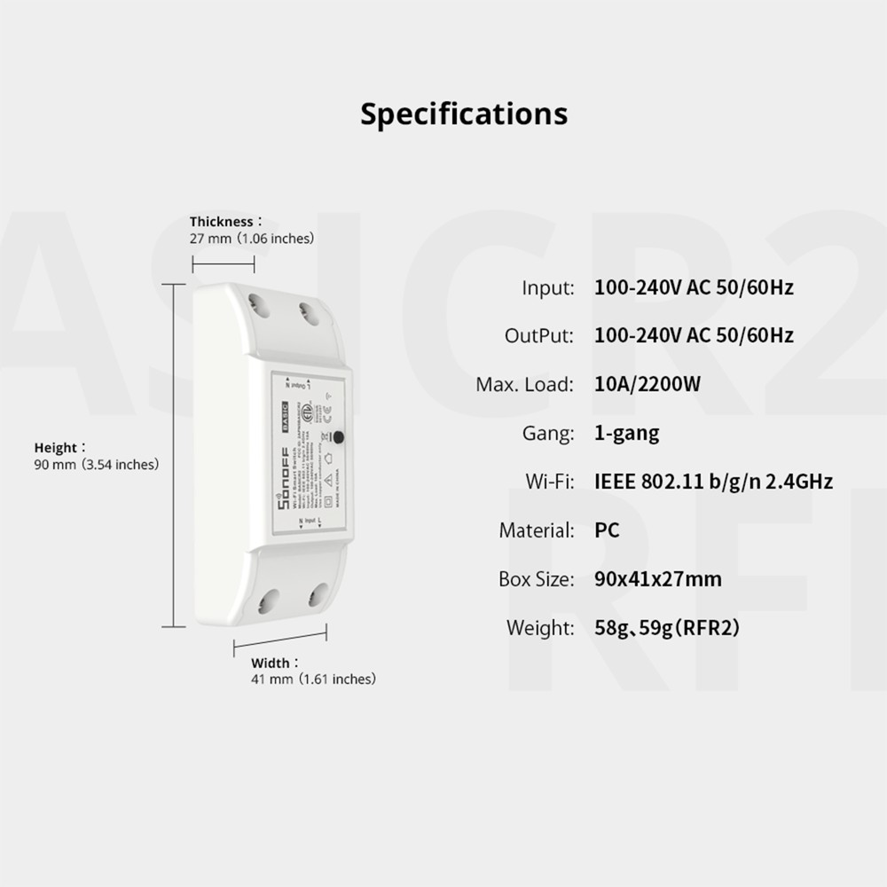 [Sonoff] Công Tắc Điều Khiển Từ Xa Thông Minh Sonoff BASIC R2