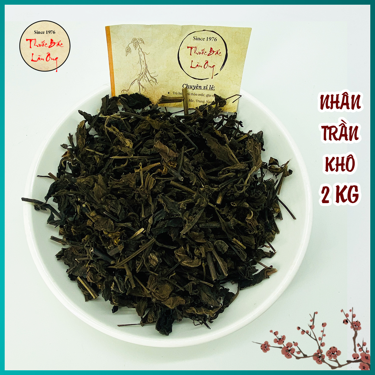 2kg nhân trần khô nguyên lá hàng loại 1