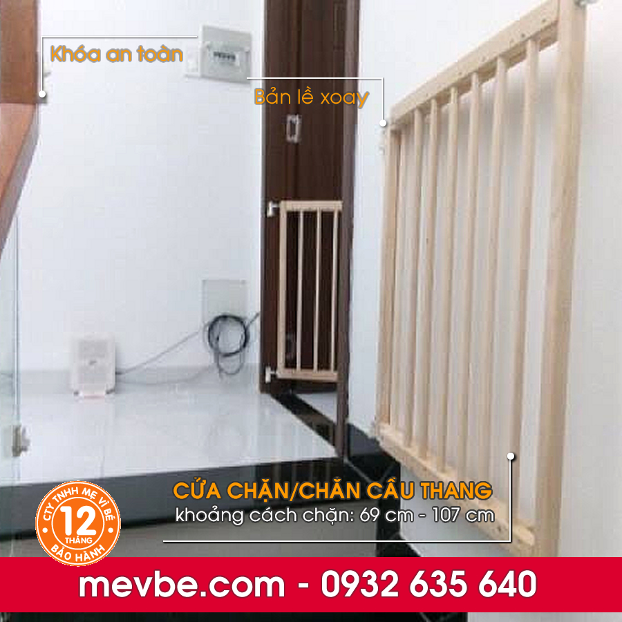 Cửa chặn, cửa chặn em bé, cửa chặn cầu thang em bé, chắn cầu thang, thanh chắn cầu thang, chắn cầu thang gỗ
