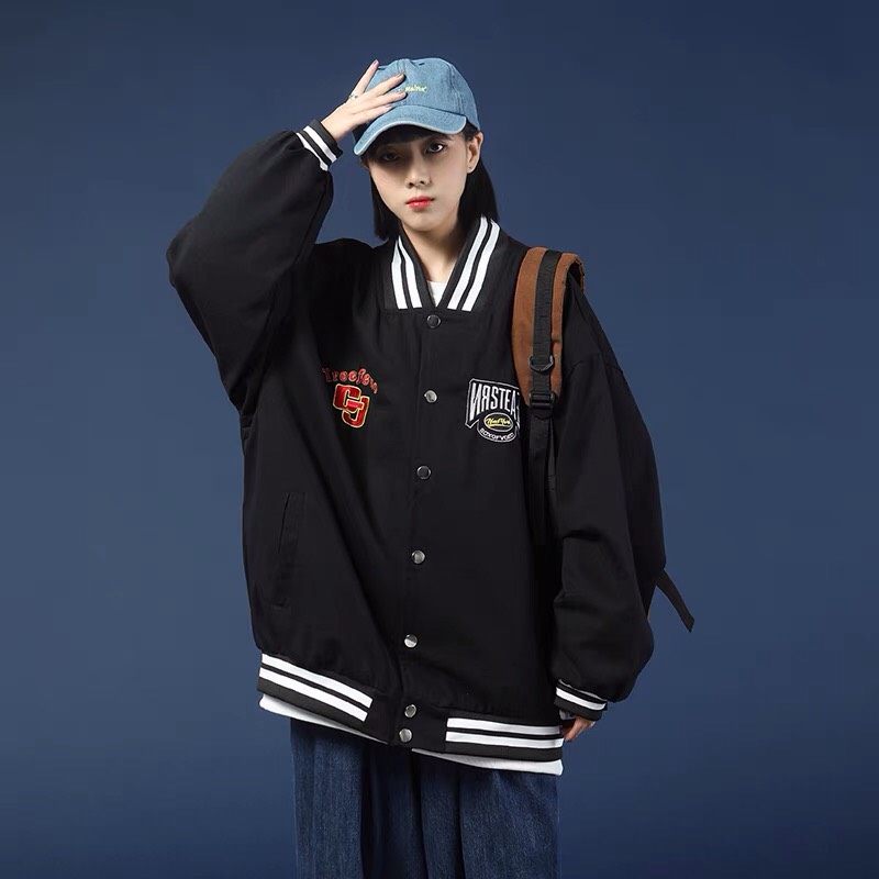 ÁO KHOÁC DÙ BOMBER NAM NỮ NÚT BẤM THÊU LOGO SIÊU ĐẸP THỜI TRANG CAO CẤP