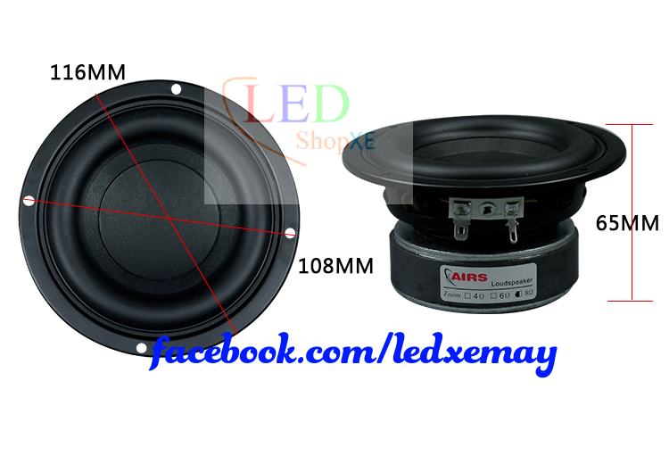 Củ Loa Mid Bass AIRS 4 inch 10cm 4ohm 50w