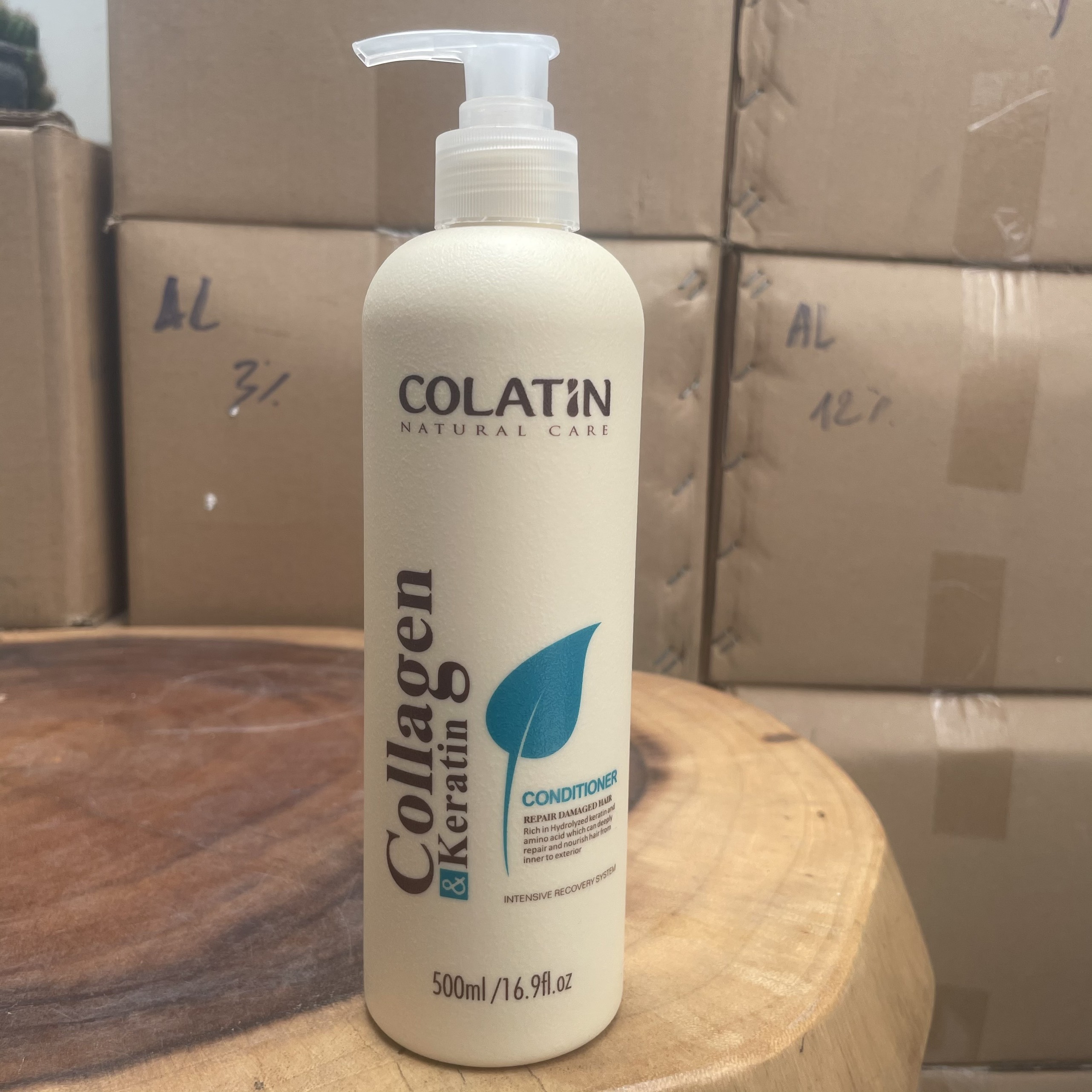 Cặp dầu gội xả tinh chất tơ tằm phục hồi tóc hư tổn Colatin Natural Care
