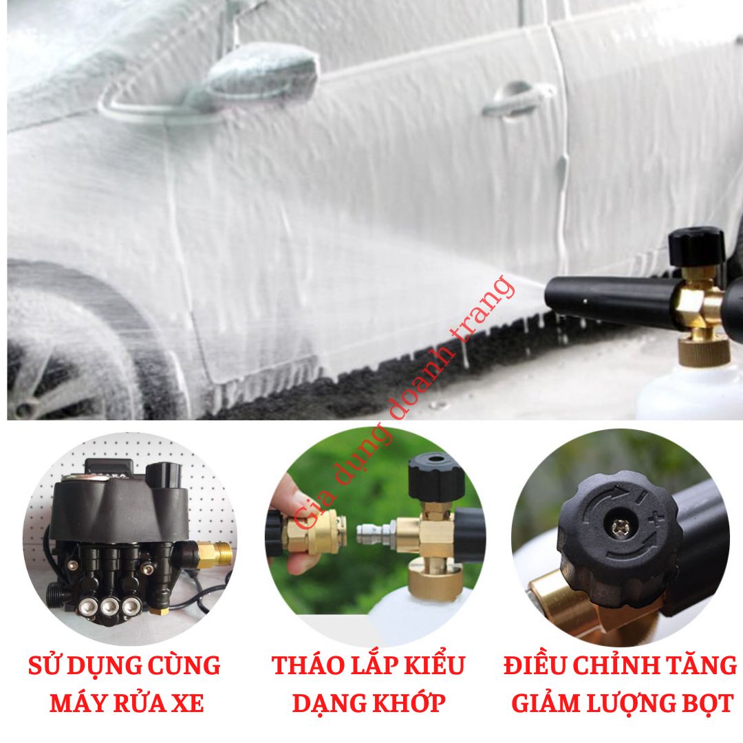 Bình phun bọt tuyết rửa xe dung tích 1L