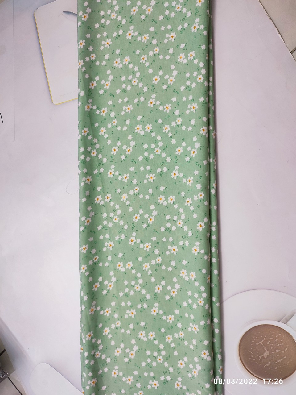 2m Vải lụa lạnh hoạ tiết hoa siêu nhí - lụa Mango chính phẩm