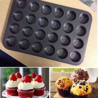 Khuôn cupcake chống dính 24 ô nhỏ