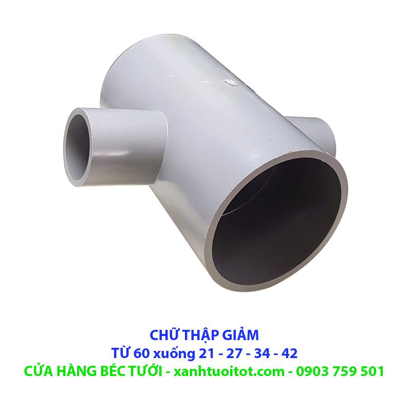 [HCM]Bộ 3 Chữ thập PVC phi 60 giảm 21