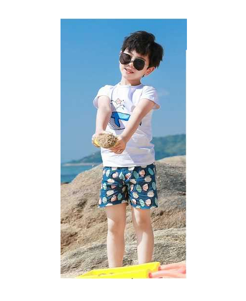 (Giá 1 bộ) Set Bộ Họa Tiết Cá Heo Bé Gái & Bé Trai TP18