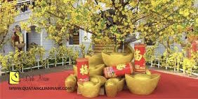 MÔ HÌNH THỎI VÀNG BẰNG XỐP TRANG TRÍ TẾT