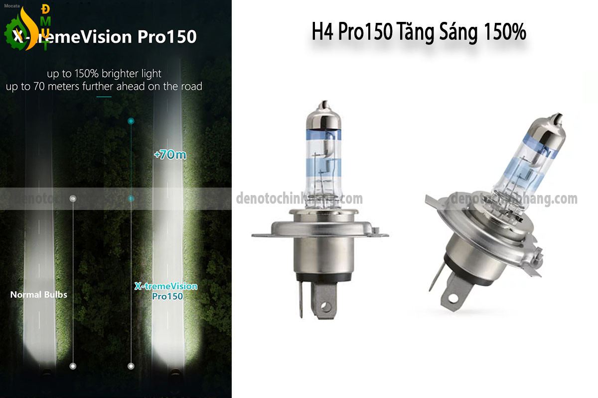 [Chính Hãng 2 Bóng] Đèn Oto Siêu Sáng H4 Halogen Philips X-TremeVision Pro150 [Tem Chính Hãng]
