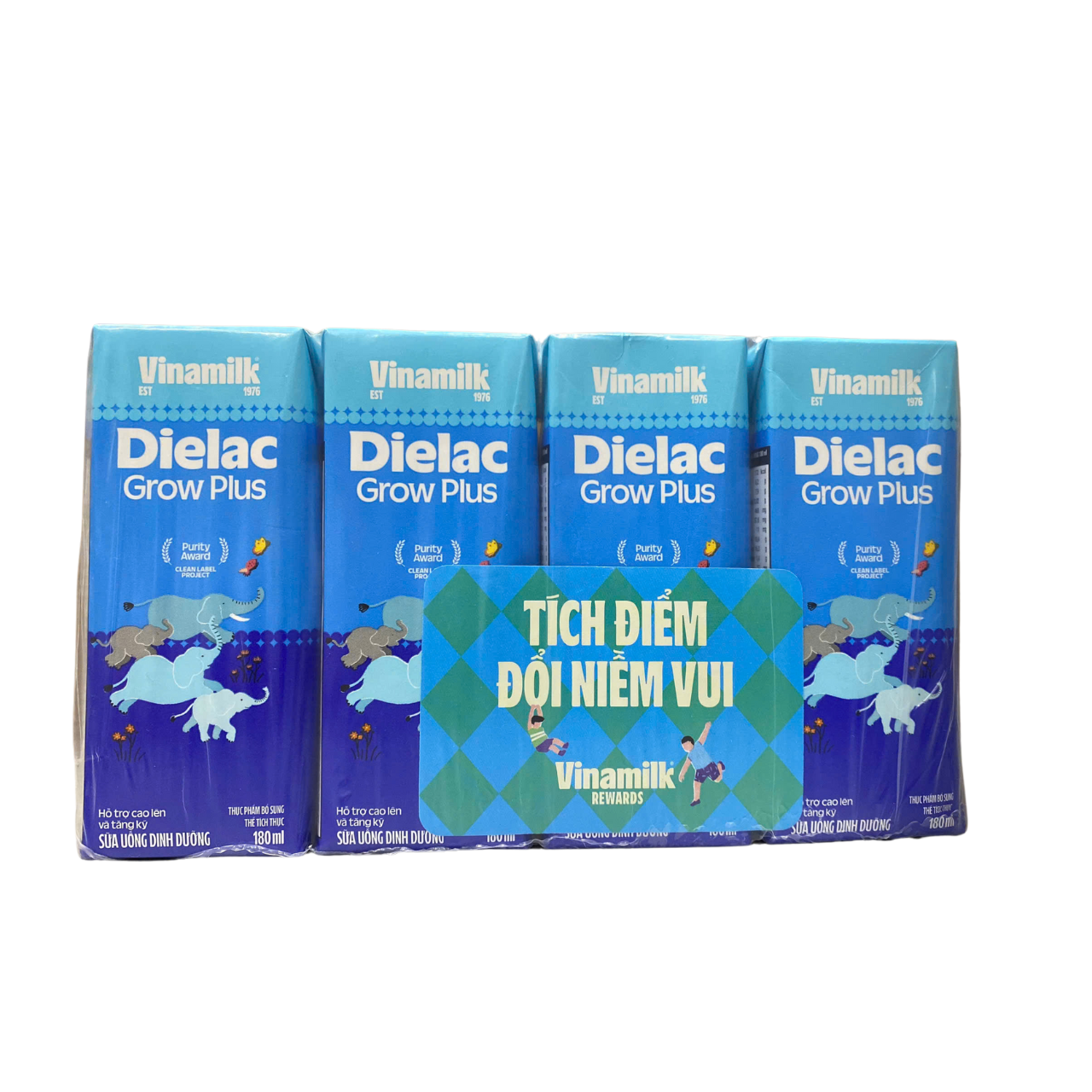 Lốc 4 hộp 180ml Sữa bột pha sẵn Dielac Grow Plus