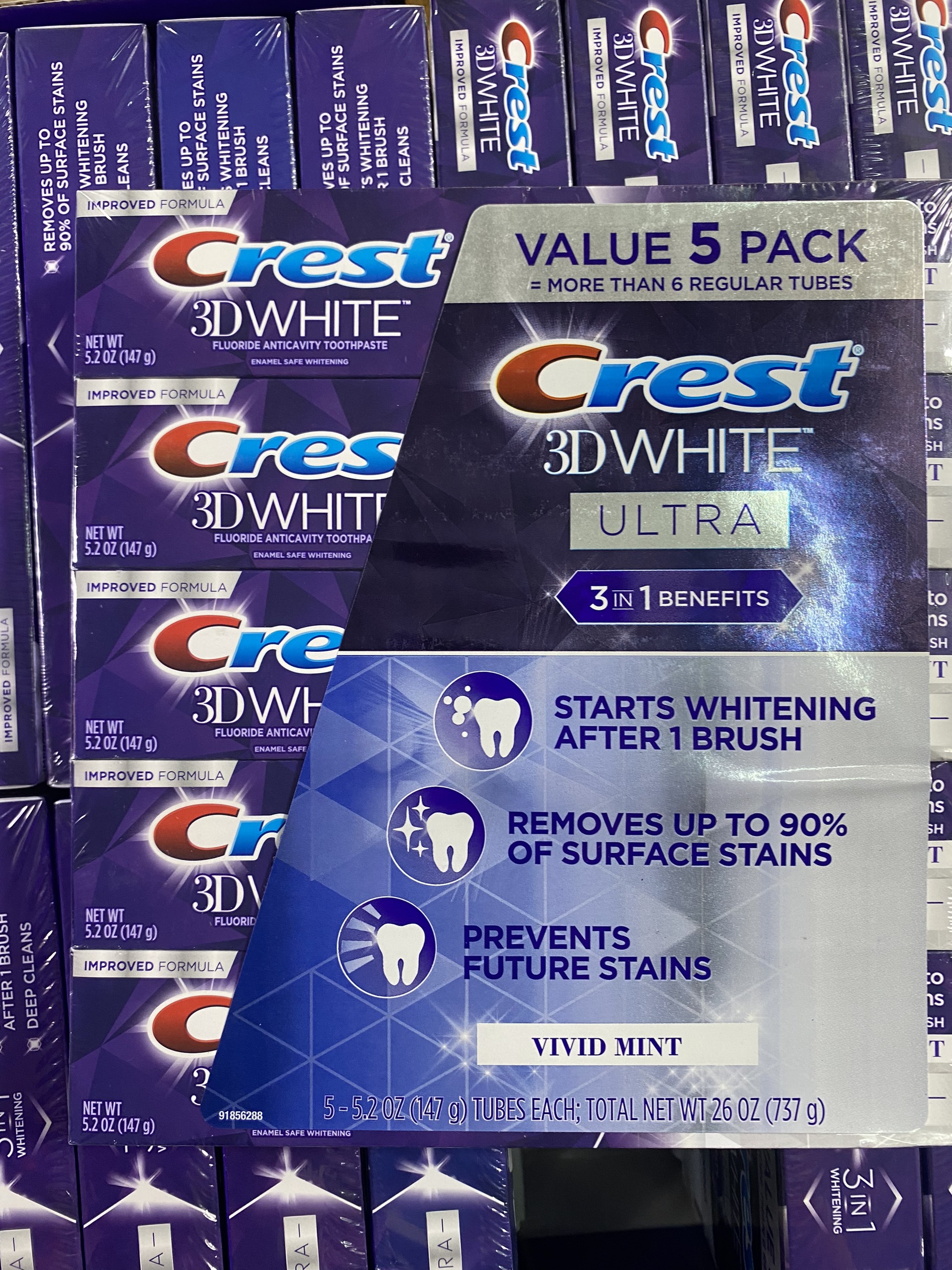 [HCM] Kem đánh răng CREST 3D White Advanced Triple Whitening của Mỹ
