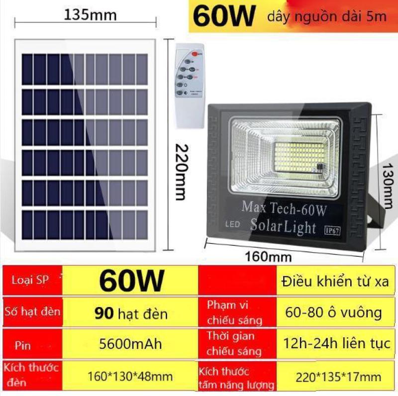 ĐÈN NĂNG LƯỢNG MẶT TRỜI MAX TECH 45W - 60W - 80W - 100W - 180W SOLAR LIGHT - ĐIỀU KHIỂN TỪ XA - PIN SẠC TRỌN DỜI - D1060