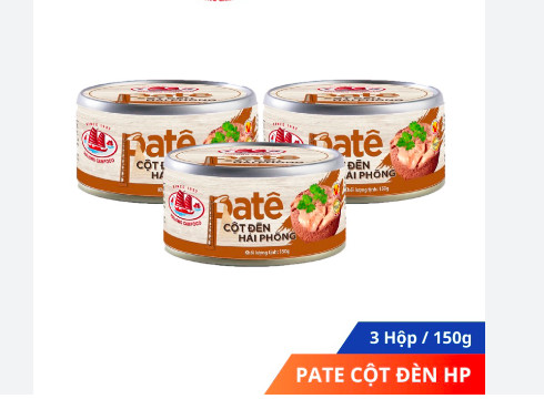 ( combo 3 hộp) Pate cột đèn Hải Phòng 150gr