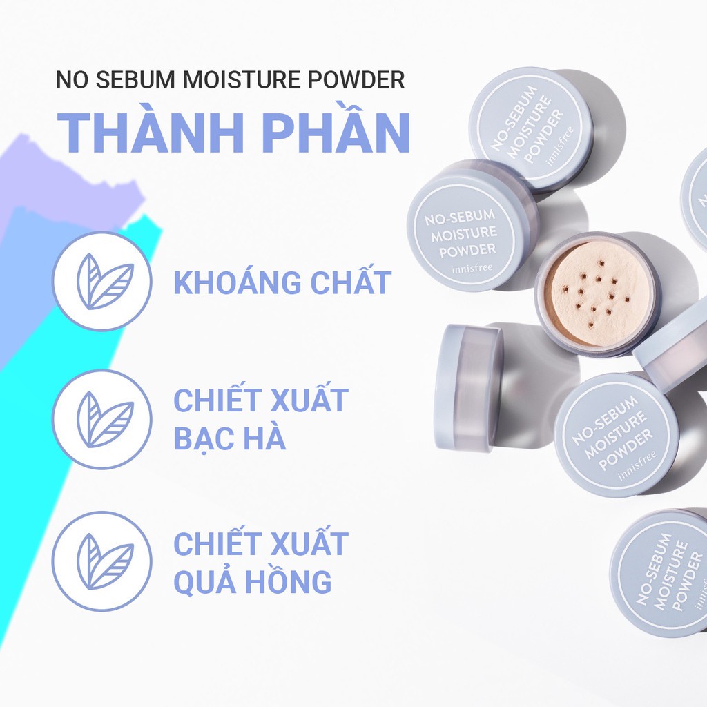 Phấn Phủ Dạng Bột Innisfree No Sebum Moisture Powder 5G