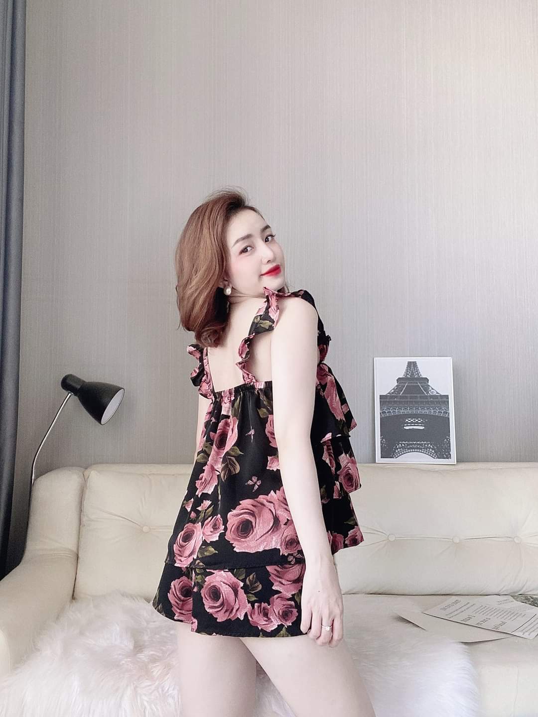 Bộ đồ ngủ đùi lụa mango