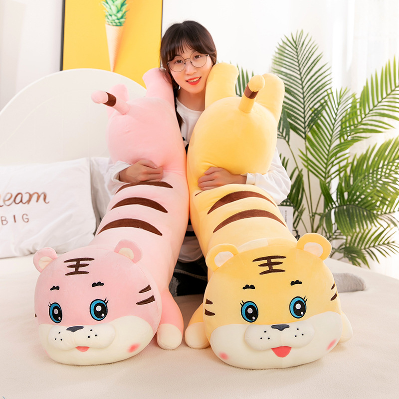 Gối ôm hình con hổ cho bé vải 4 chiều lông mịn cao cấp