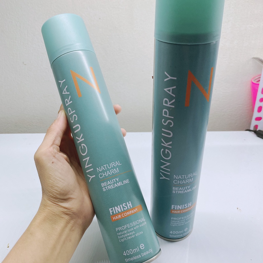 Gôm keo xịt tóc yingku spray giữ nếp tóc cứng 400ml