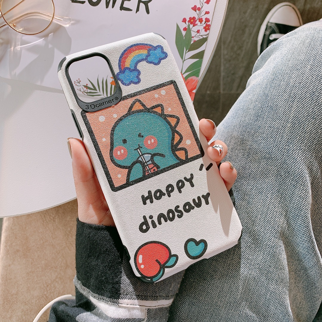 Ốp Lưng Da IMD Happy Dinosauy
