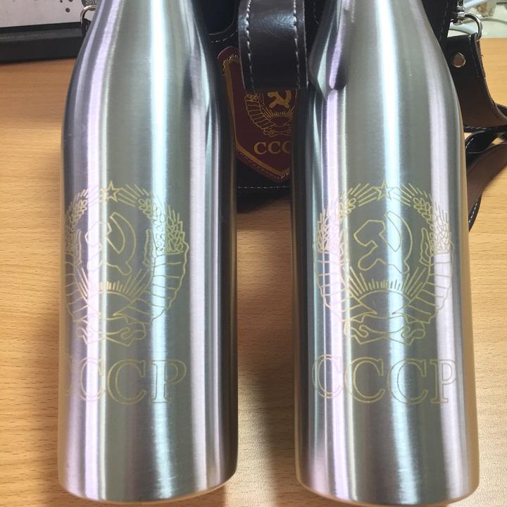 Bộ bình đựng rượu inox 2 chai- mỗi chai dung tích 500ml (Bạc)