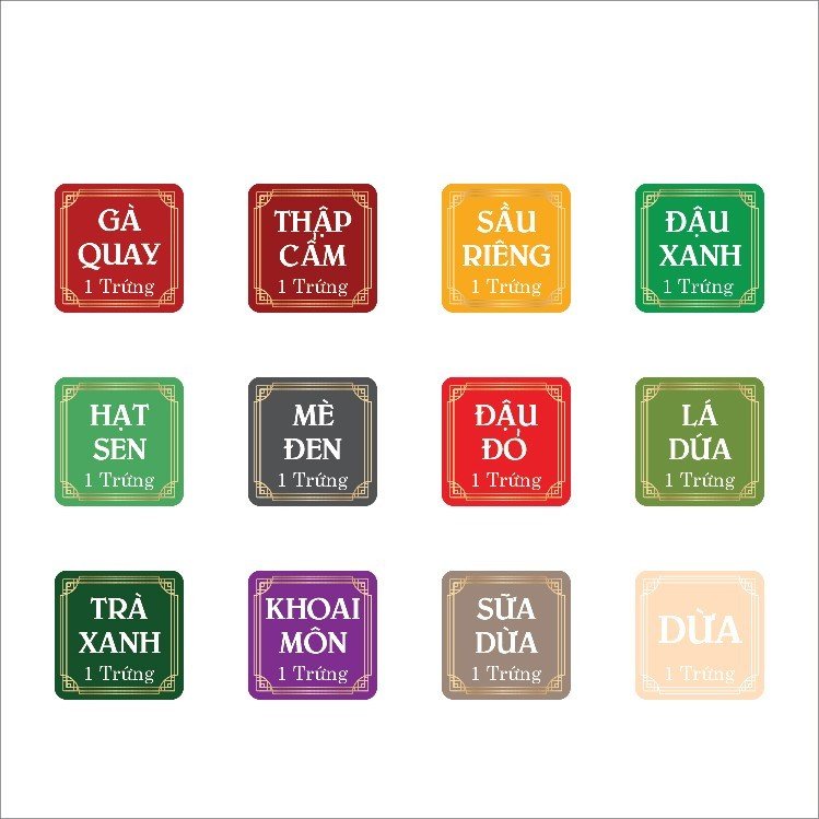 Set 5 tấm tem nhân 1 trứng