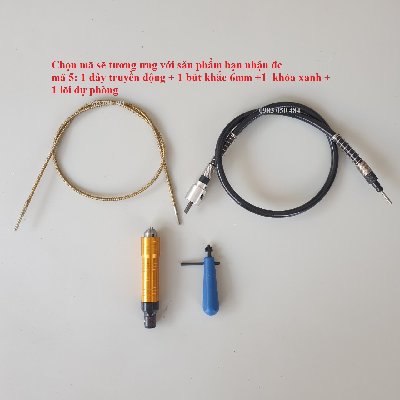 Dây truyền động nối dài máy khoan máy mài khuôn thành bút khắc hoặc lõi dây 6mm thay thế bút khắc 6mm