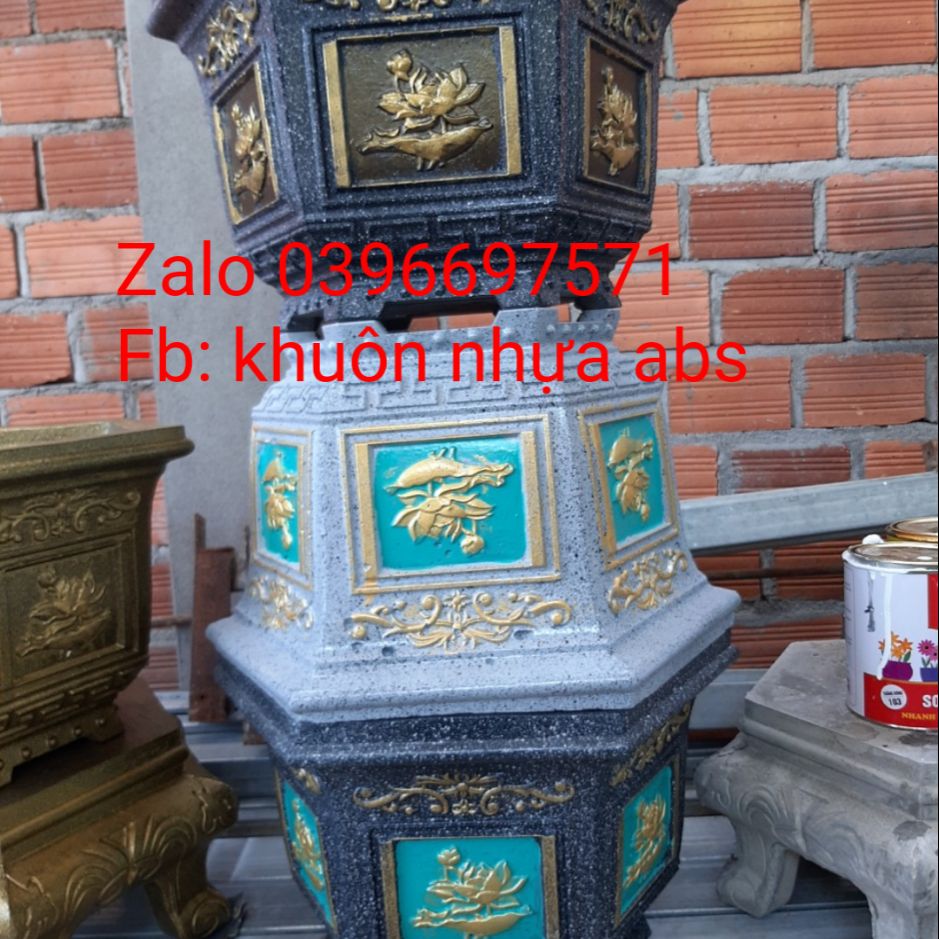 khuôn đúc chậu lục giác(hoa sen) 38 cm