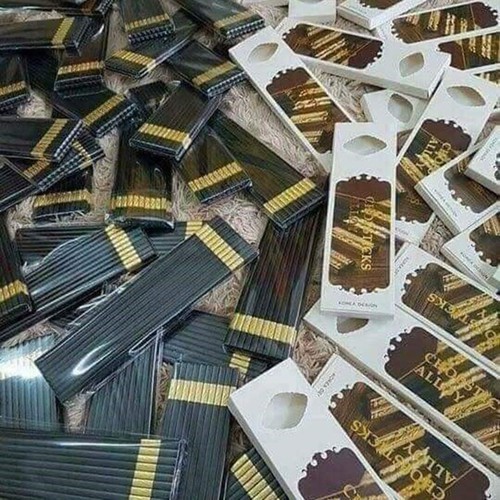 HỘP 10 ĐÔI ĐŨA THỦY TINH BỌC VÀNG