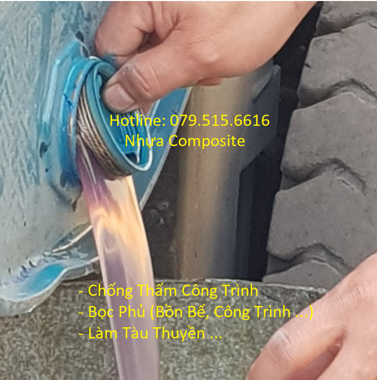 3Kg Keo (Nhựa) Composite (Chống Thấm, Bọc Phủ …) + 1Kg Sợi Thủy Tinh + Chất Đóng Rắn - Combo
