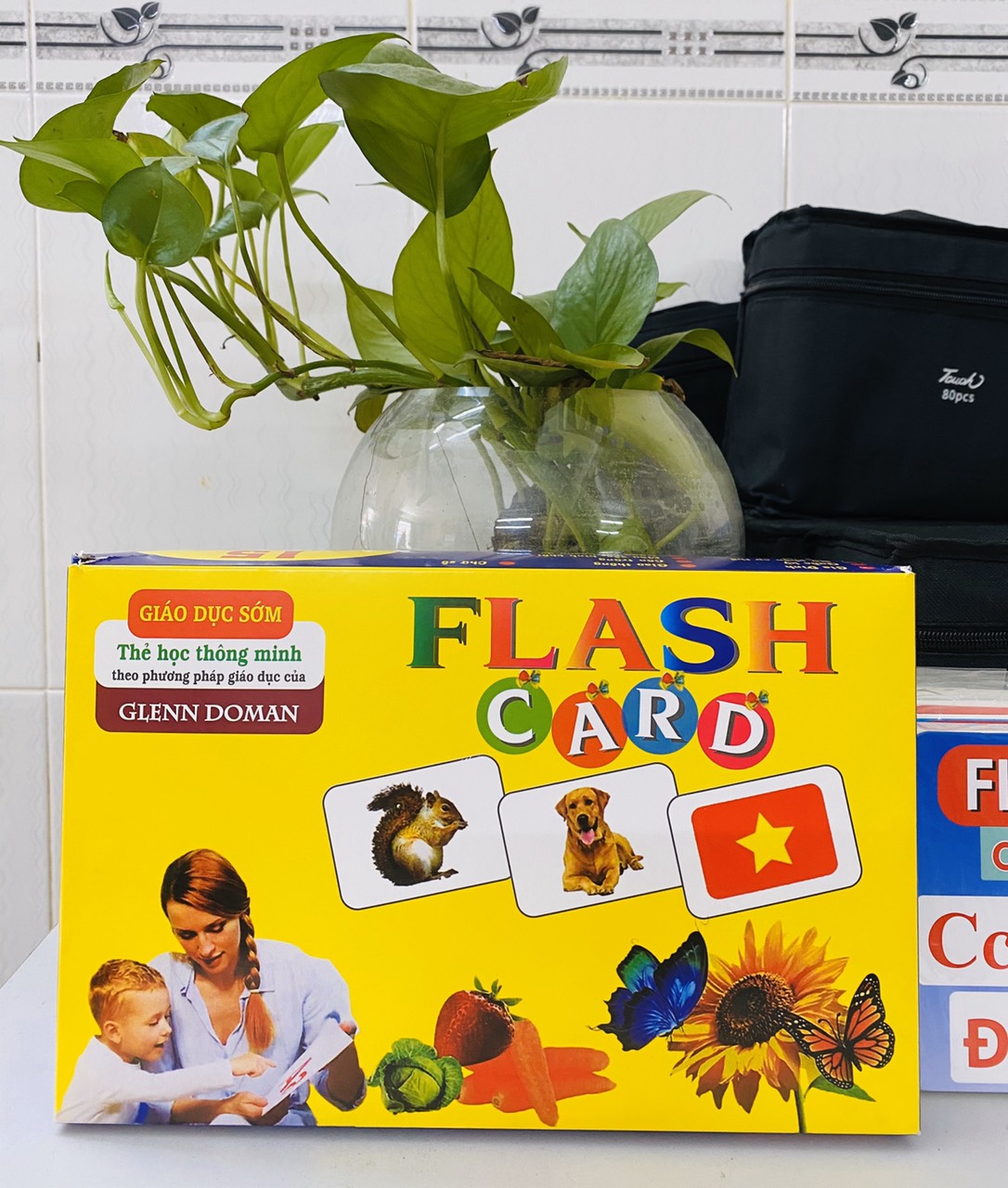 Bộ thẻ học thông minh FlashCard song ngữ Anh - Việt cỡ to 18 chủ đề (288 thẻ) dạy học cho bé từ 0-6 tuổi theo phương pháp giáo dục Glenn Doman, phát triển trí thông minh, não bộ cho trẻ