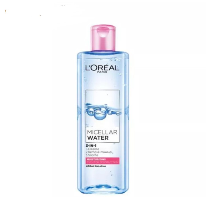 Nước tẩy trang dưỡng ẩm L'Oreal Paris Micellar Water 400ml (màu hồng)