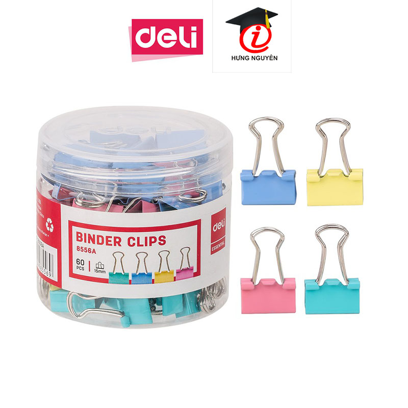 Kẹp bướm màu 15mm 8556A (Deli)