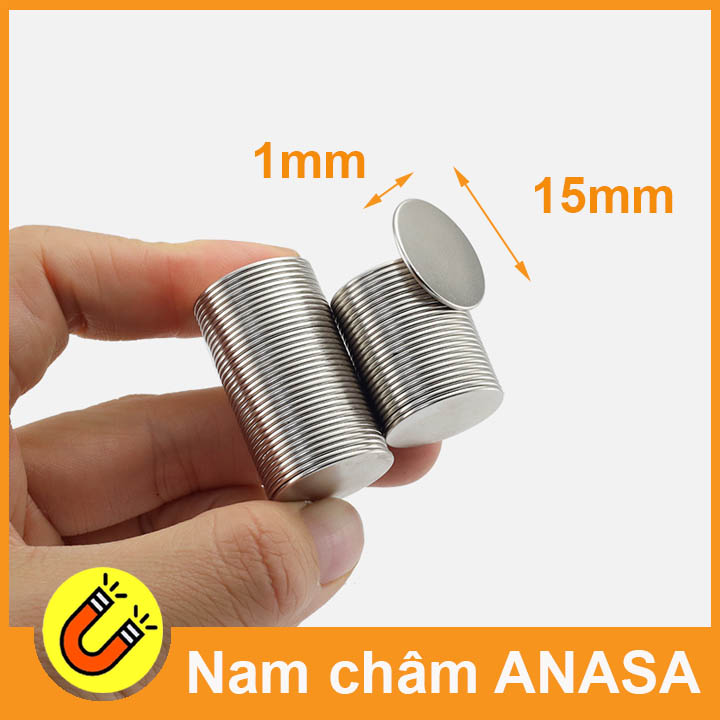 Bộ 10 viên nam châm đất hiếm 15x1mm