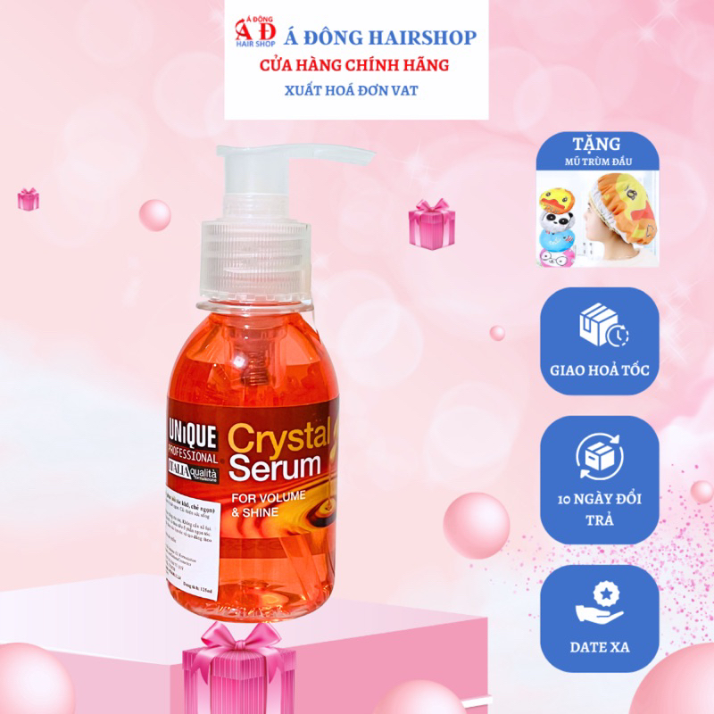 Serum dưỡng tóc khô hư tổn Unique Crystal bóng suôn mượt chống chẻ ngọn 125ml - Chính hãng