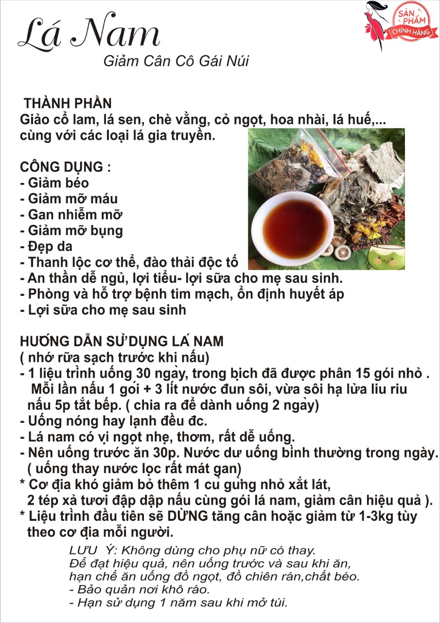 Trà lá nam Cô Gái Núi (15 gói)